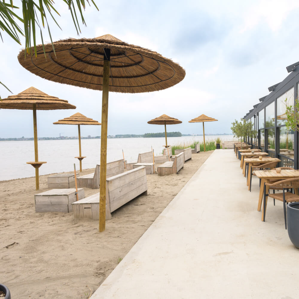 Rieten Parasol Zanzibar - Palmo